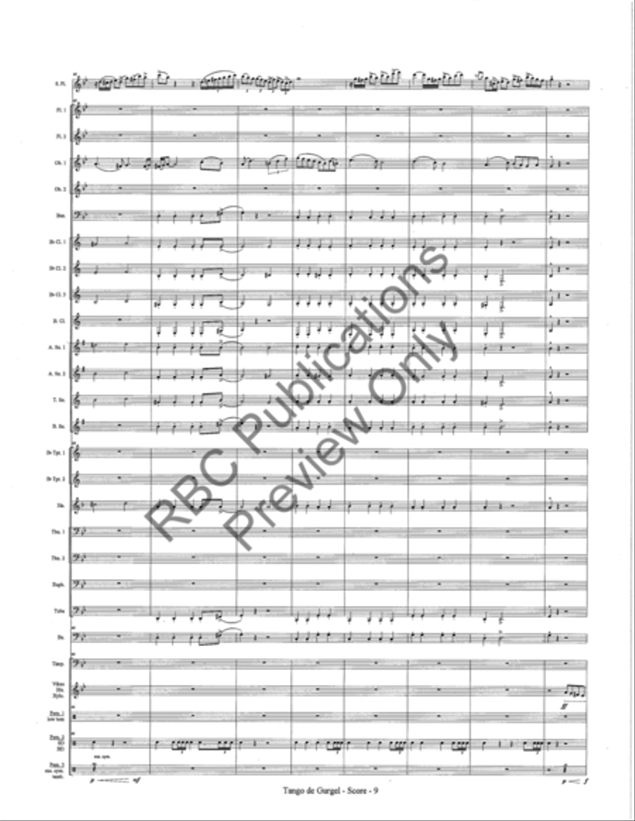 Tango De Gurgel (Score) Tango De Gurgel (Score) Concert Band scores gallery preview page 12