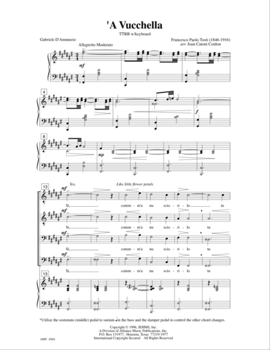 'A Vucchella 'A Vucchella TTBB scores gallery preview page 5