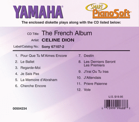 Celine Dion - The French Album - Piano Software