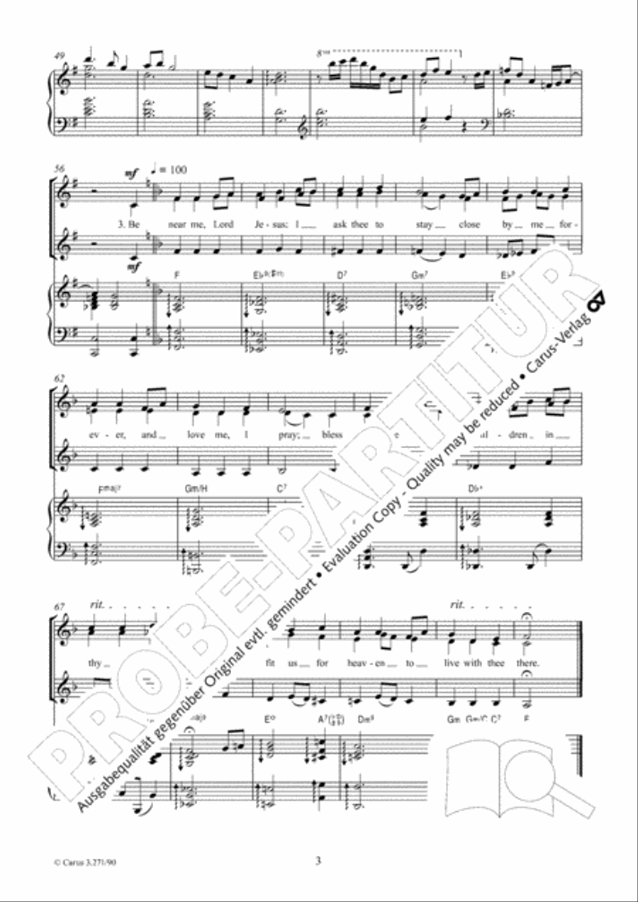 Away in a manger SSA scores gallery preview page 4