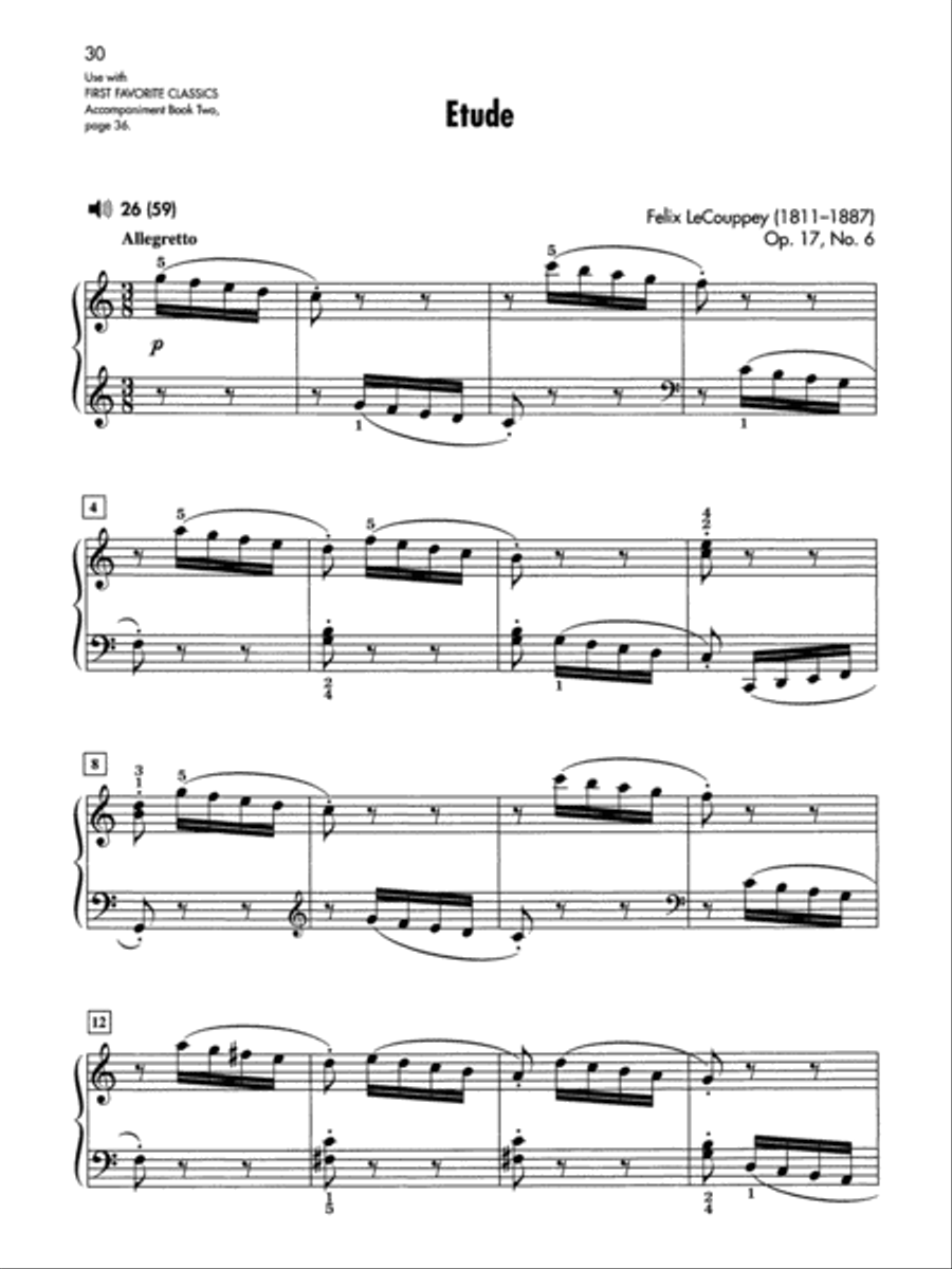 First Favorite Classics, Book 2 Easy Piano scores gallery preview page 8