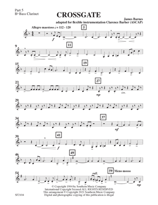 Crossgate Overture - Bass Clarinet