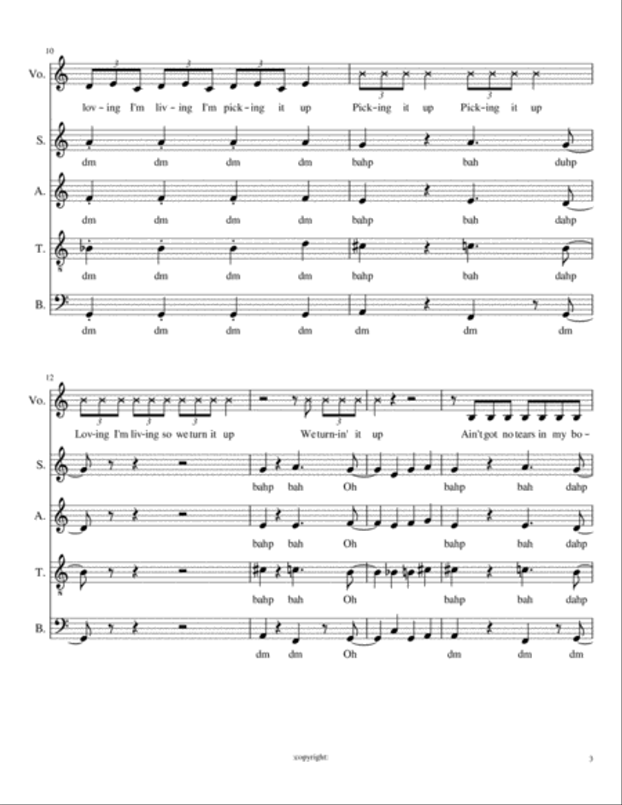 No Tears Left To Cry 4-Part scores gallery preview page 3
