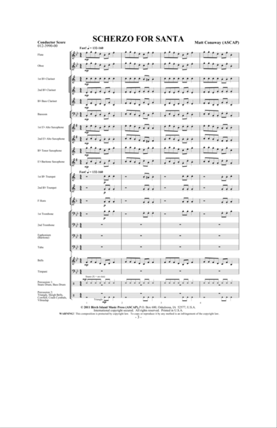 Scherzo for Santa Concert Band scores gallery preview page 2
