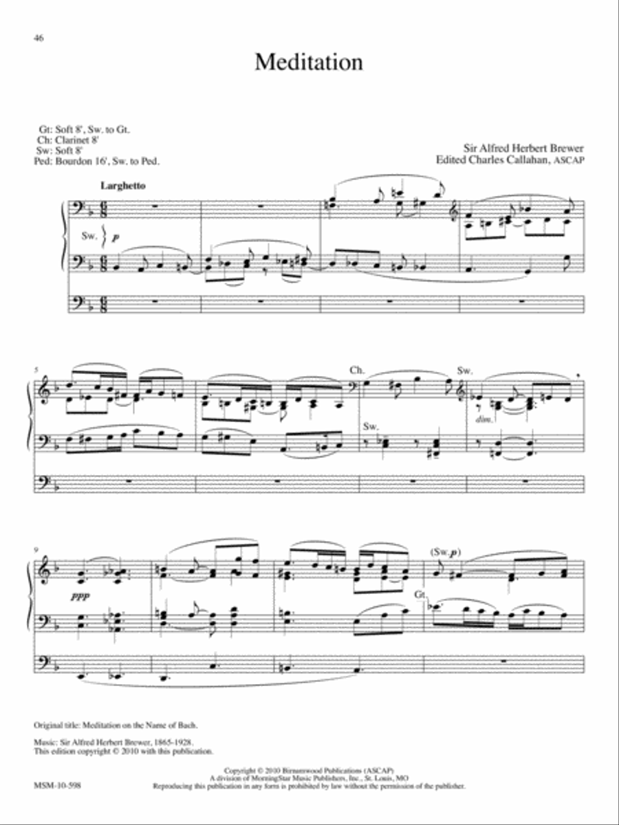 Meditation Organ scores gallery preview page 1