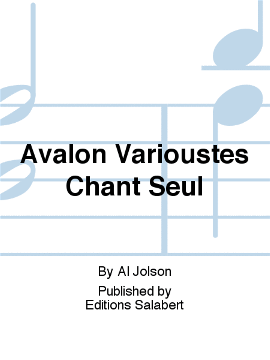Avalon Varioustes Chant Seul Voice Solo scores gallery preview page 1