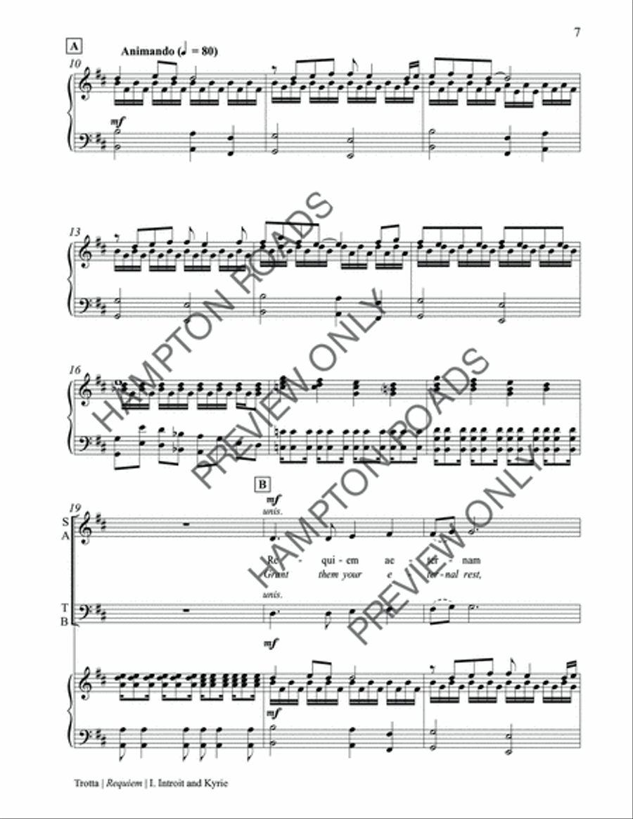 Requiem (SATB) Requiem (SATB) 4-Part scores gallery preview page 12