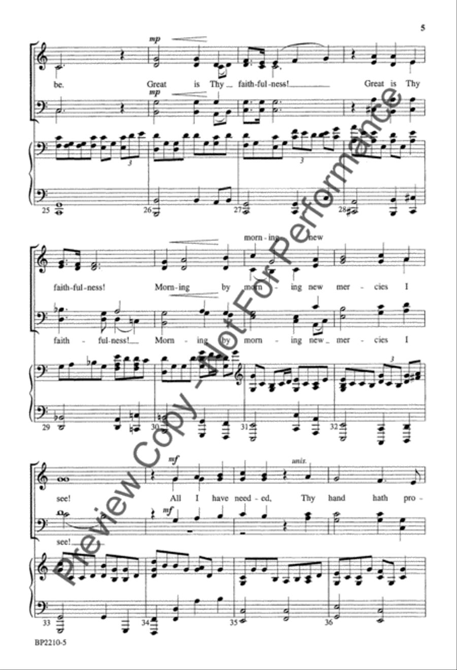 Great Is Thy Faithfulness - Forrest 4-Part scores gallery preview page 4