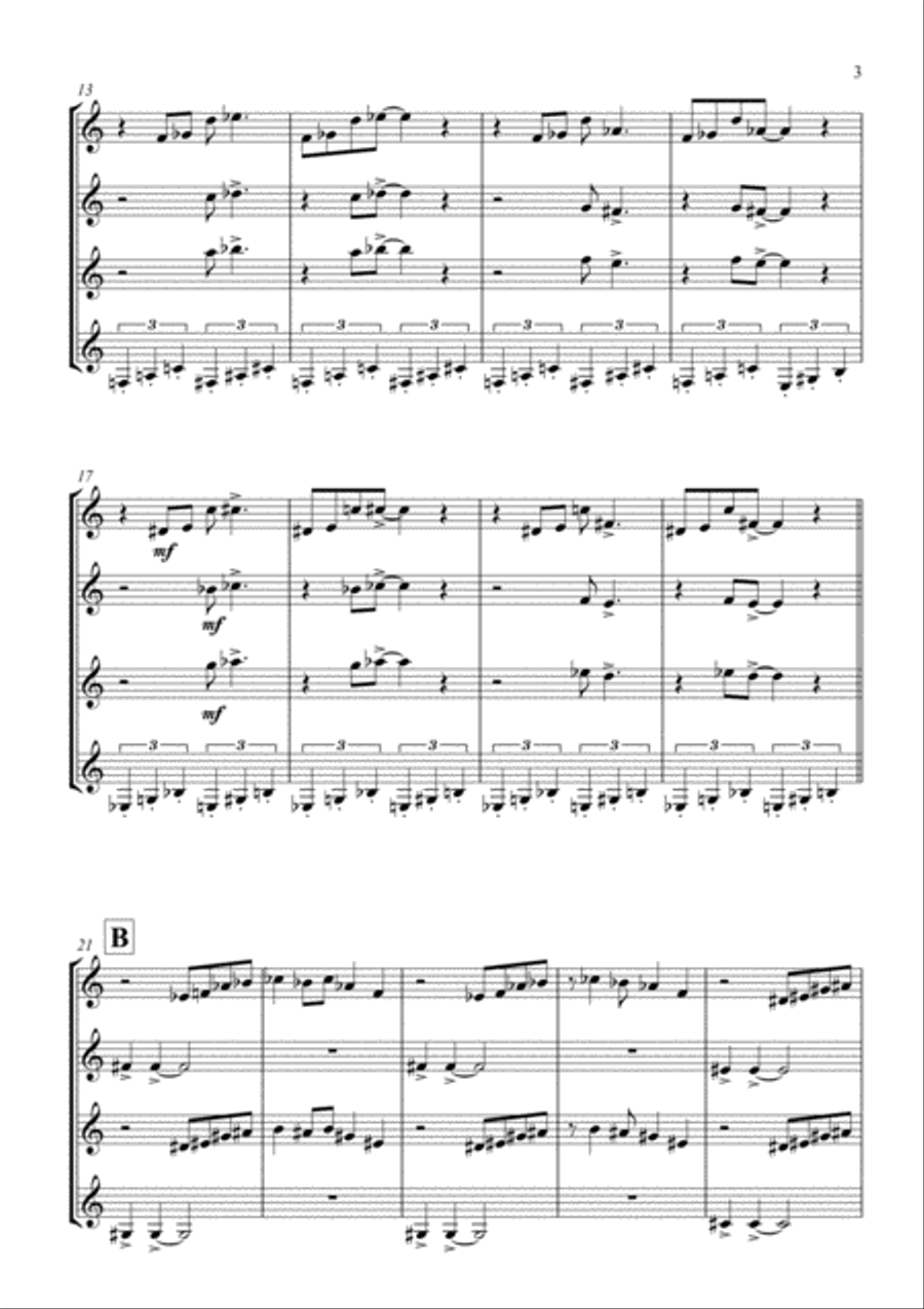 Epistrophy Epistrophy Woodwind Quartet scores gallery preview page 3