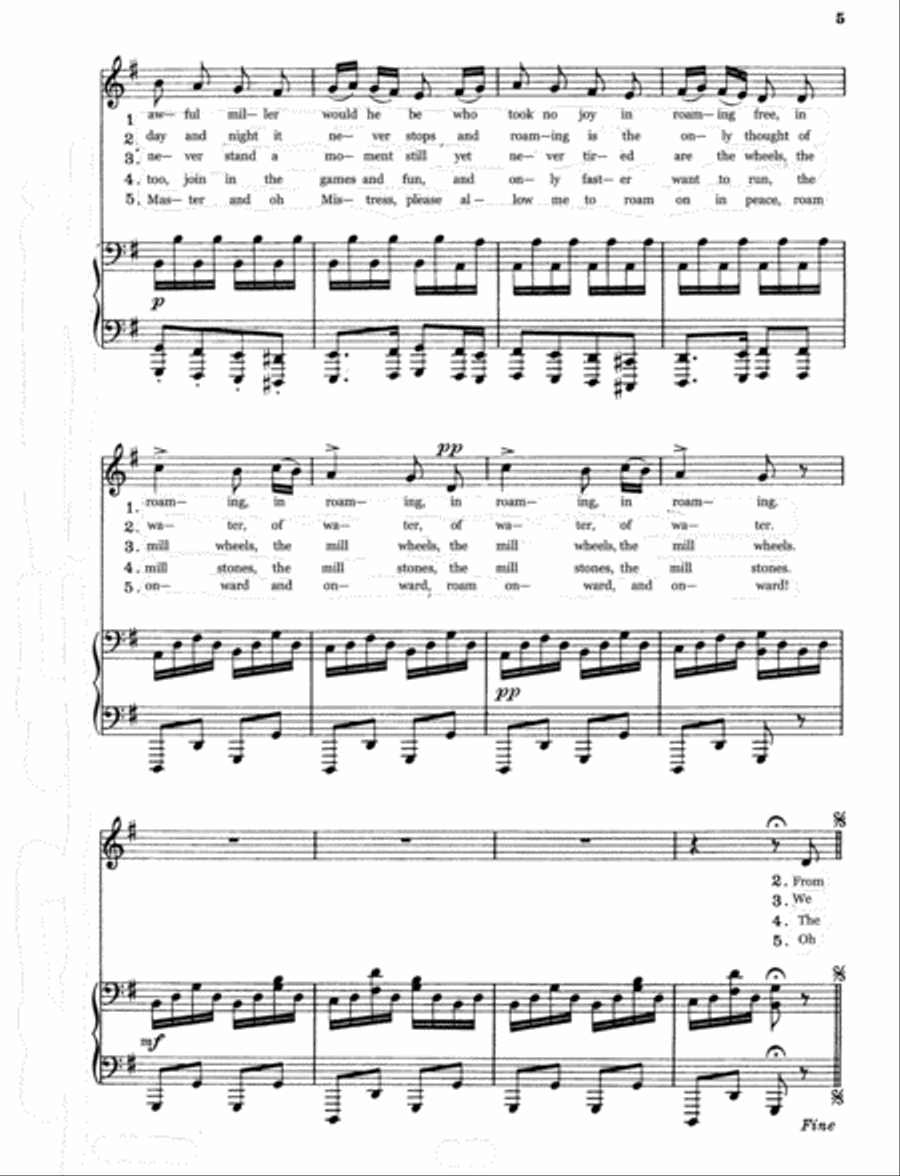 The Lovely Miller Maid (Die schöne Müllerin) English version (Low Voice) Low Voice scores gallery preview page 2