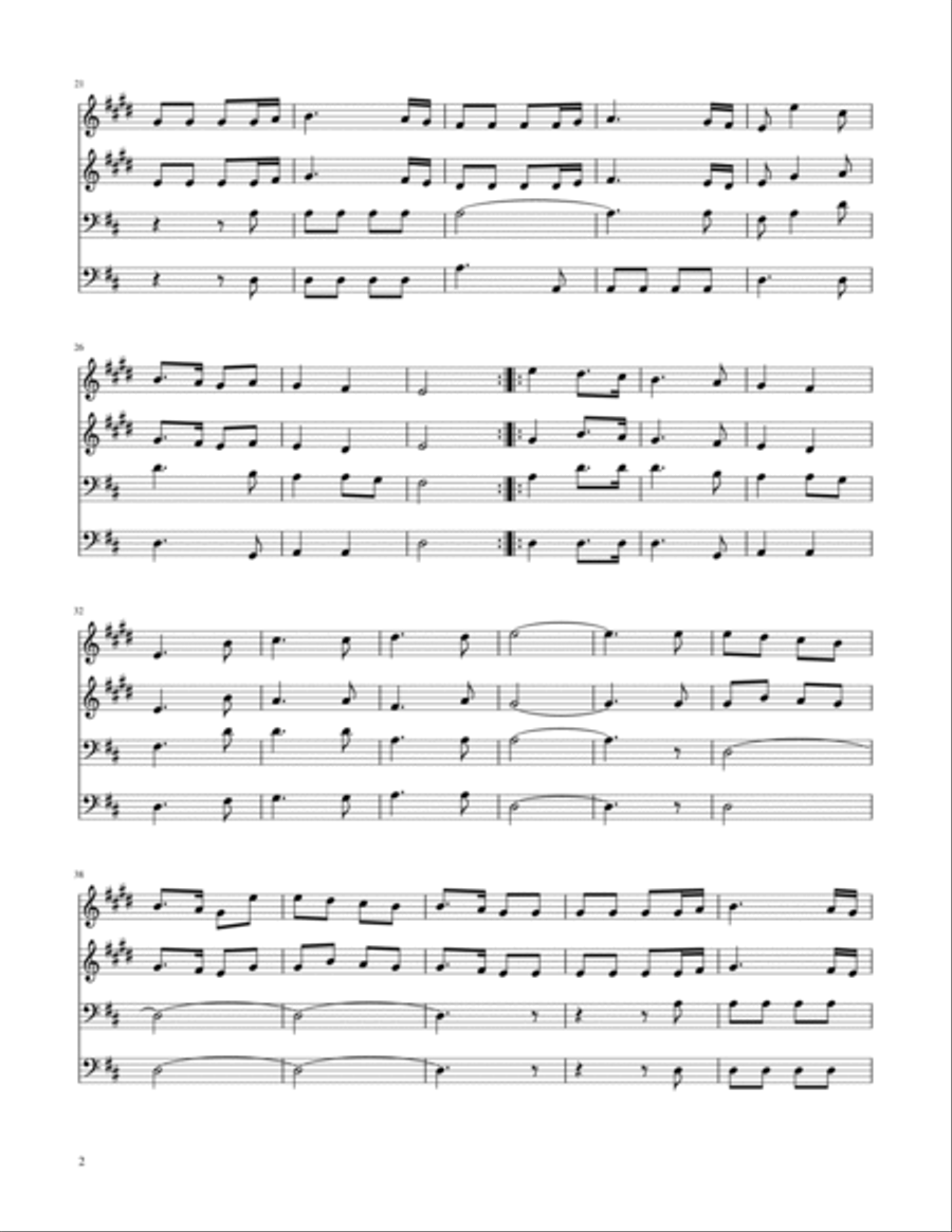 Joy To The World - Brass Quartet Brass Quartet scores gallery preview page 4