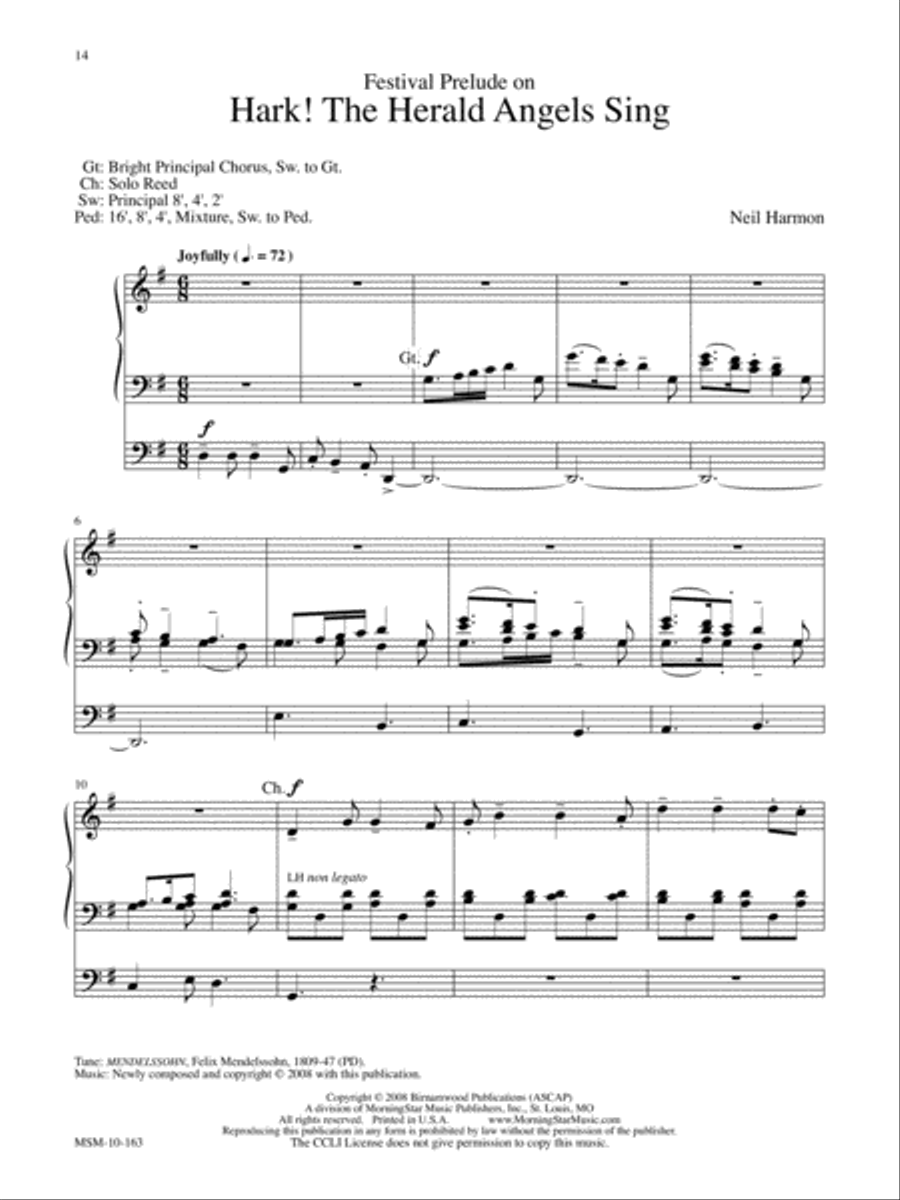 Noel! Four Christmas Carol Preludes for Organ Organ Solo scores gallery preview page 7