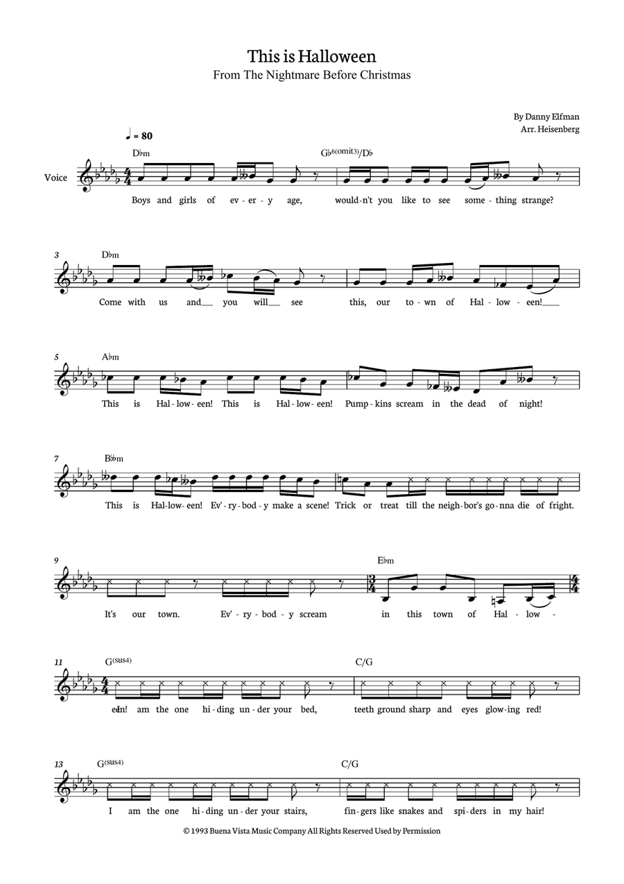 This Is Halloween This Is Halloween Piano scores gallery preview page 1