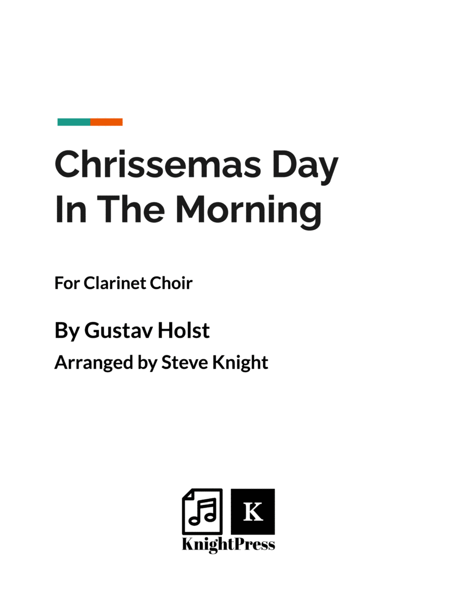 Chrissemas Day In The Morning Clarinet Choir scores gallery preview page 1