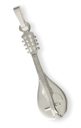 Silver pendant : mandoline