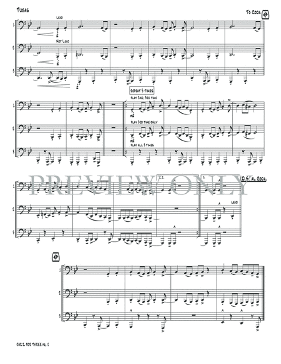 Jazz for Three Small Ensemble scores gallery preview page 4