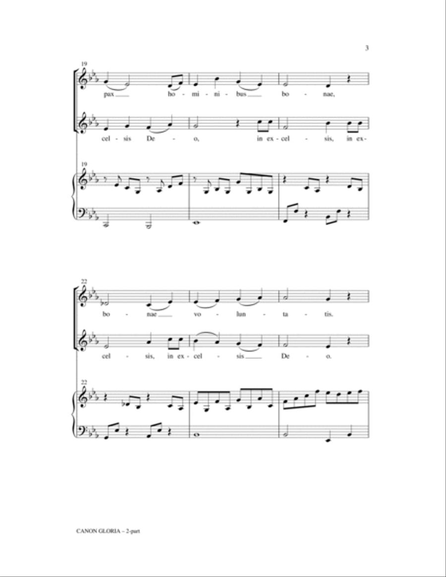 Canon Gloria Canon Gloria 2-Part scores gallery preview page 3