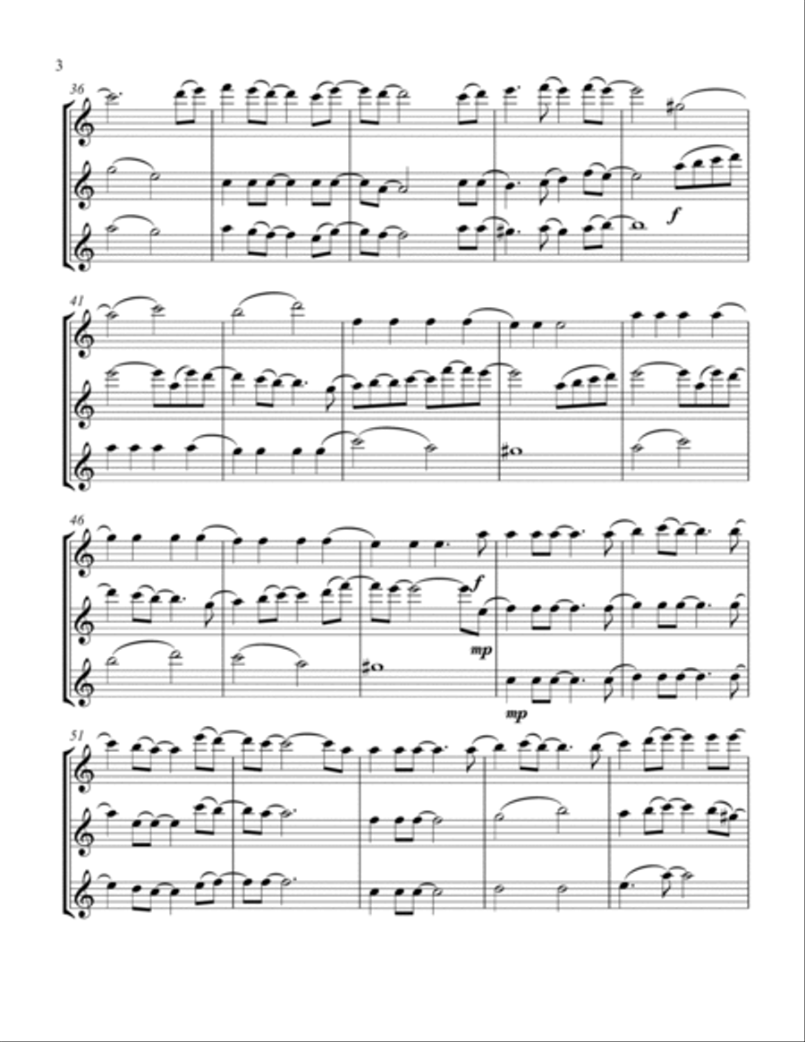 Mary, Did You Know? Flute Trio scores gallery preview page 4