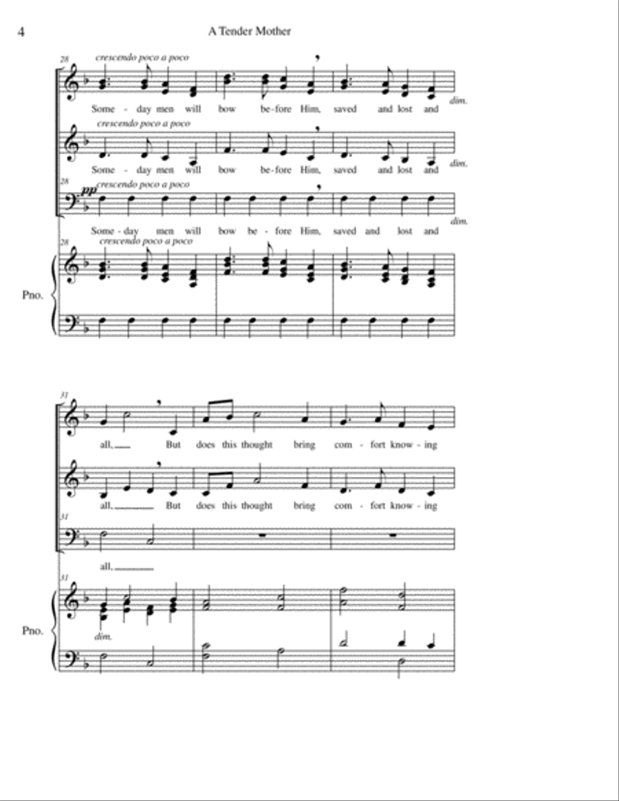 A Tender Mother 3-Part scores gallery preview page 4