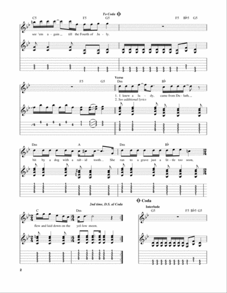 Lake Of Fire Acoustic Guitar scores gallery preview page 2