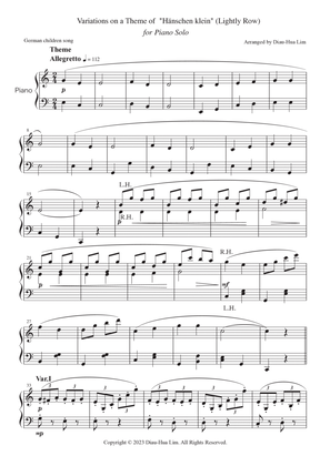Variations on a theme of "Hänschen klein"(Lightly Row)