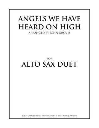 Book cover for Angels We Have Heard On High - Alto Sax Duet