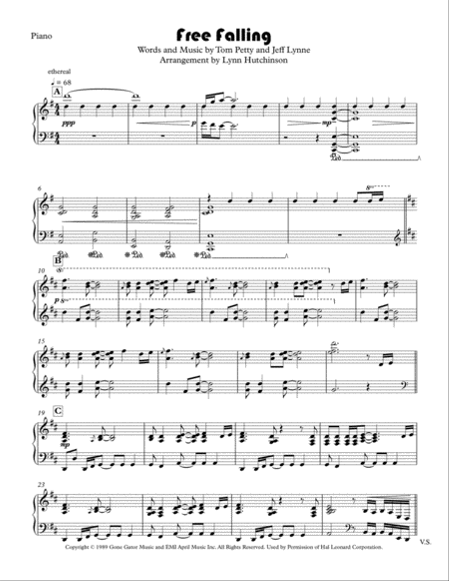 Free Fallin' Free Fallin' Small Ensemble scores gallery preview page 6
