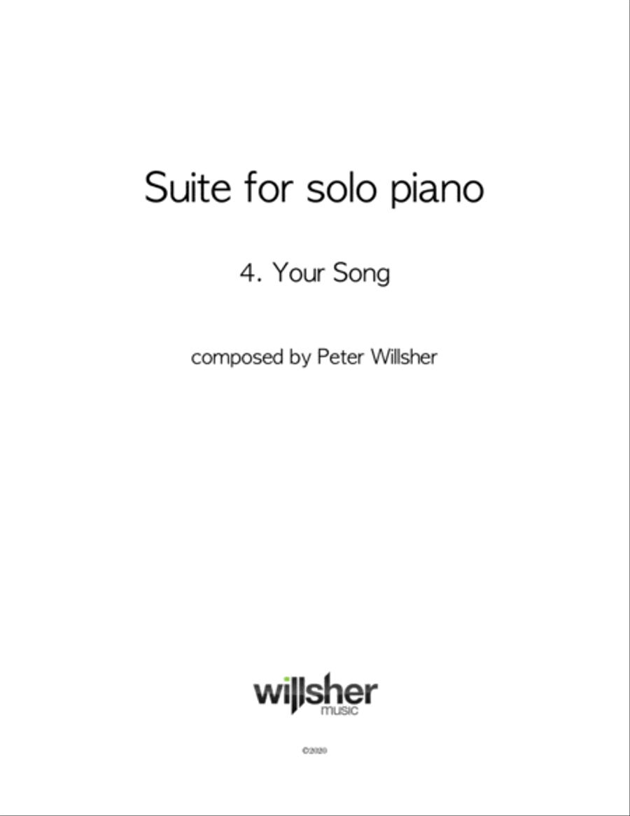 Your Song Your Song Piano Solo scores gallery preview page 1