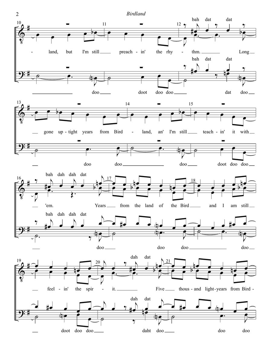Birdland TTBB scores gallery preview page 2