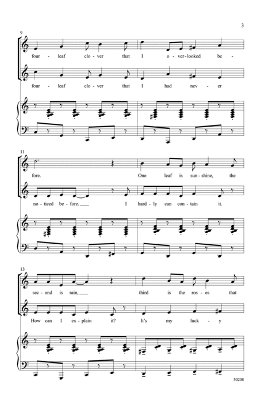 Four-Leaf Clover Choir scores gallery preview page 2