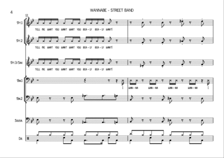 Wannabe Brass Ensemble scores gallery preview page 4