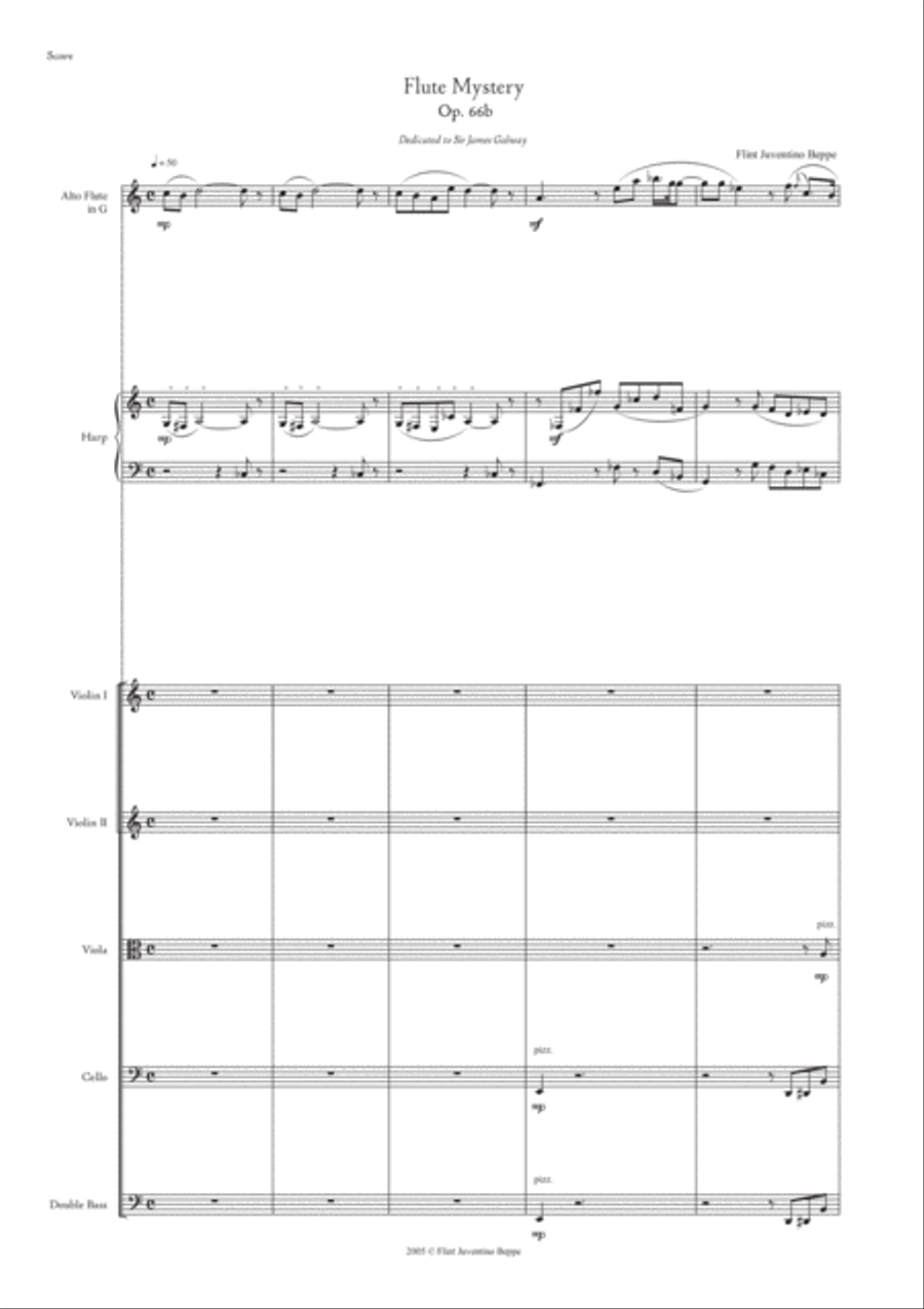 Flute Mystery Op.66a (Alto Flute version) String Orchestra scores gallery preview page 3