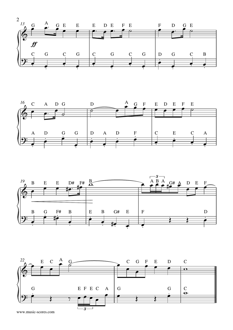 The Toreador Song from Carmen (short version) - Easy Piano Easy Piano scores gallery preview page 2