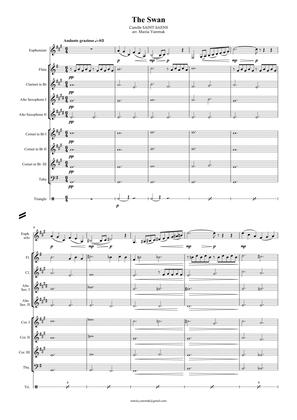 The Swan - for wind orchestra and euphonium (easy version)