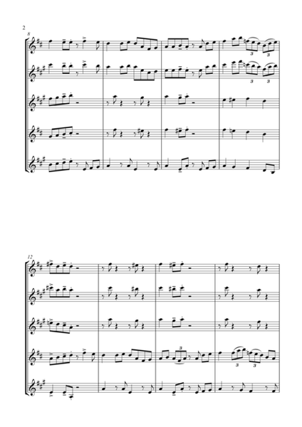 Turkey in the Straw - a Jazz Arrangement - for Saxophone Quartet image number null