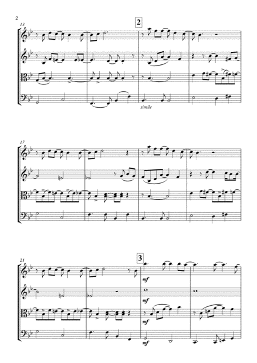 Don't Know Why Don't Know Why String Quartet scores gallery preview page 3