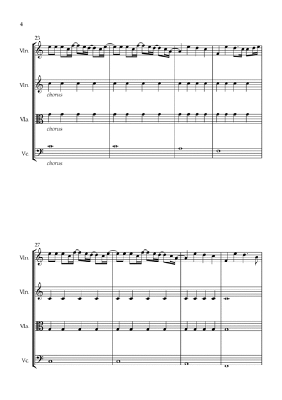 I Guess I'm In Love String Quartet scores gallery preview page 4