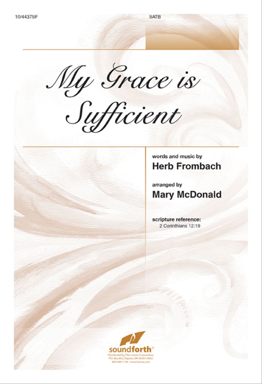 My Grace Is Sufficient 4-Part scores gallery preview page 1