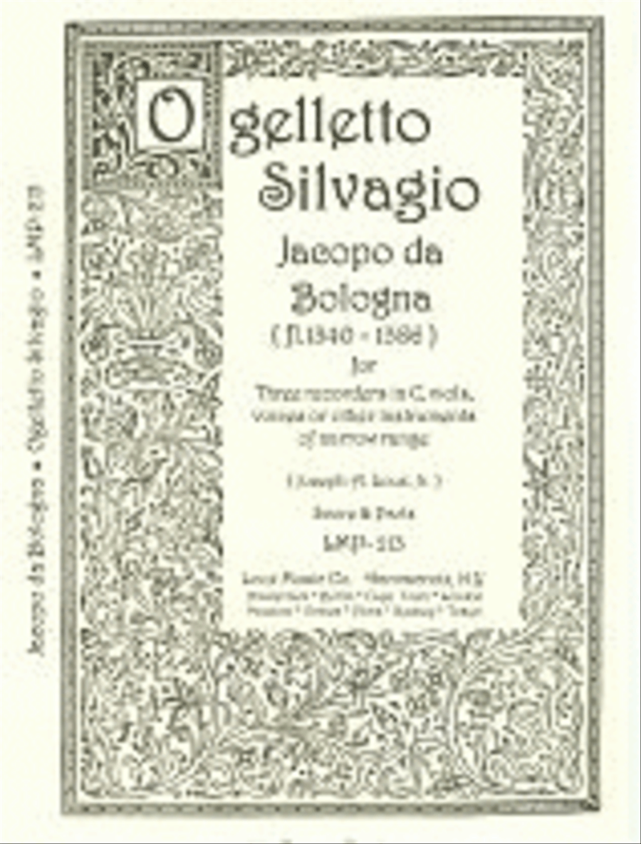 Ogelletto Silvagio (c.1360) Recorder scores gallery preview page 1
