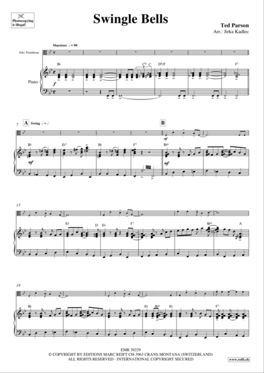 Swingle Bells Piano Accompaniment scores gallery preview page 3