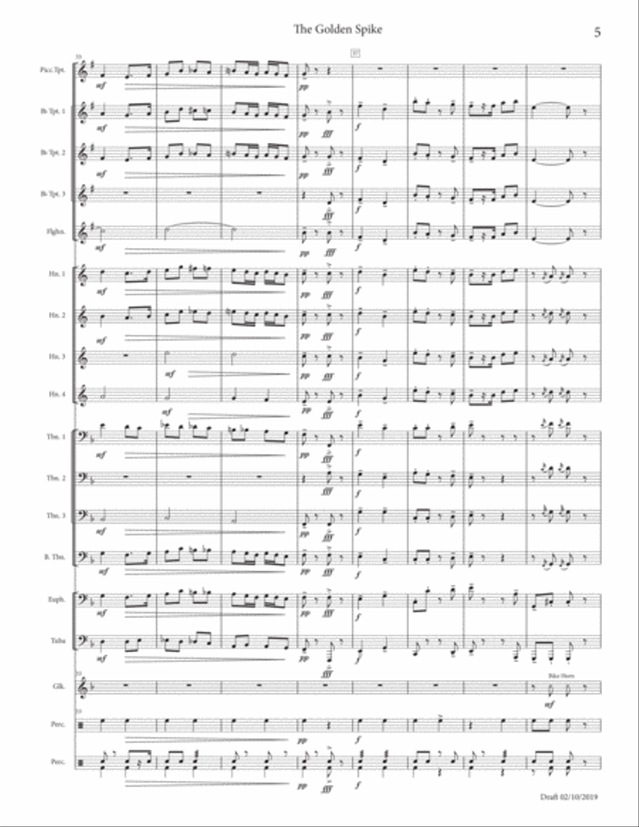 The Golden Spike (score) The Golden Spike (score) Marching Band scores gallery preview page 6