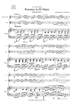 Rubinstein - Romance Op44 No1 - Clarinet, Viola & Piano