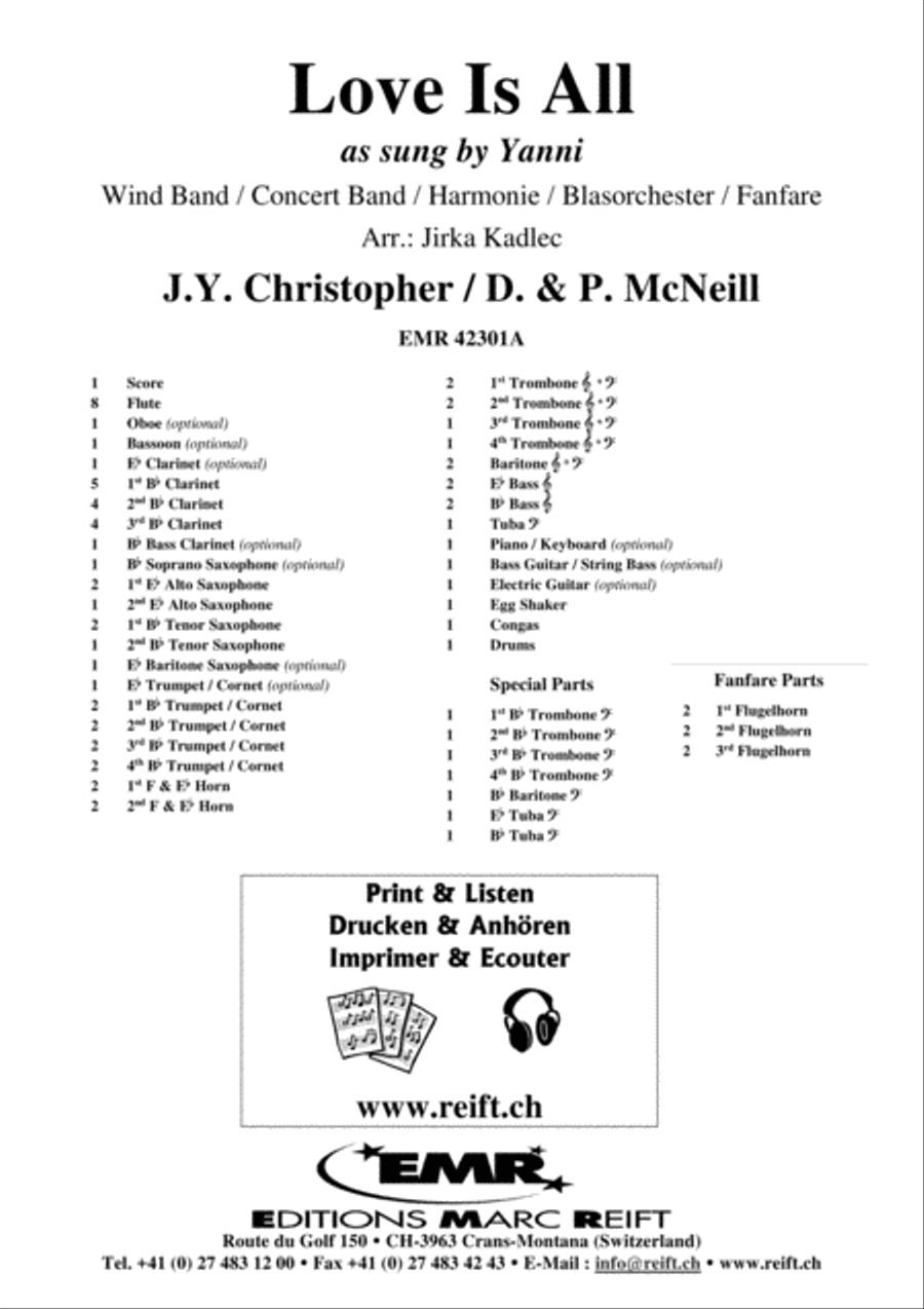 Love Is All Love Is All Concert Band scores gallery preview page 2