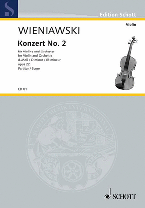 Book cover for Violin Concerto No. 2 in D Minor, Op. 22