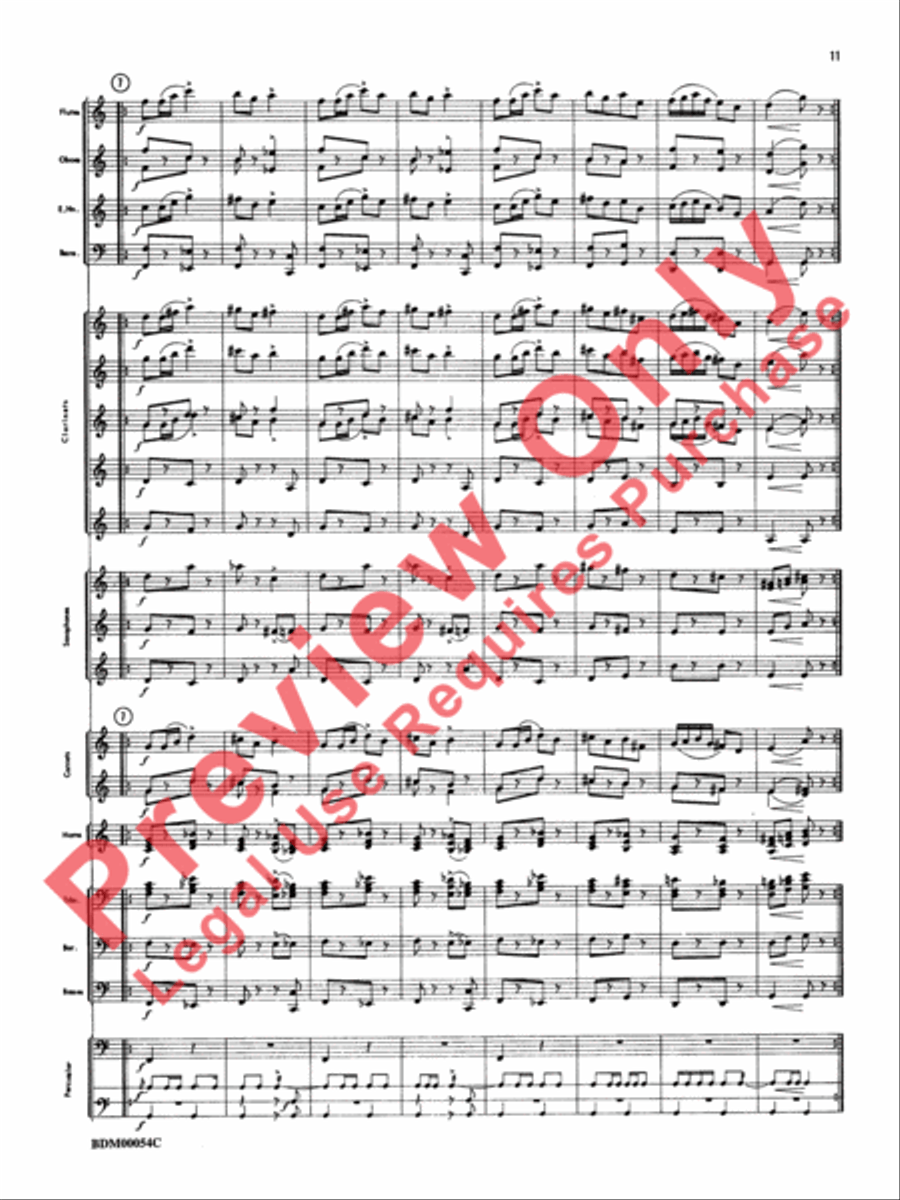 Symphonic Suite Concert Band scores gallery preview page 14
