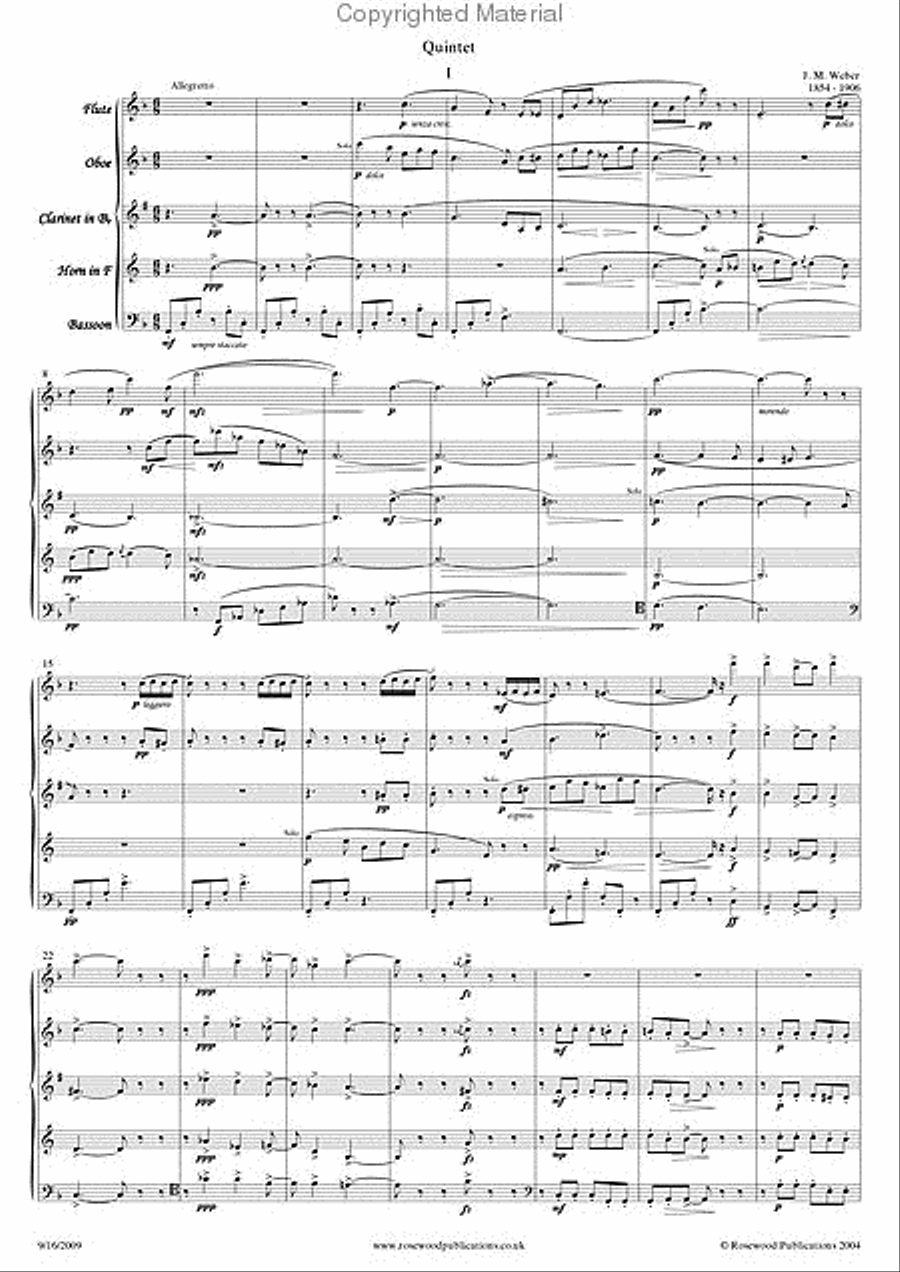 Wind Quintet Wind Quintet Woodwind Quintet scores gallery preview page 2