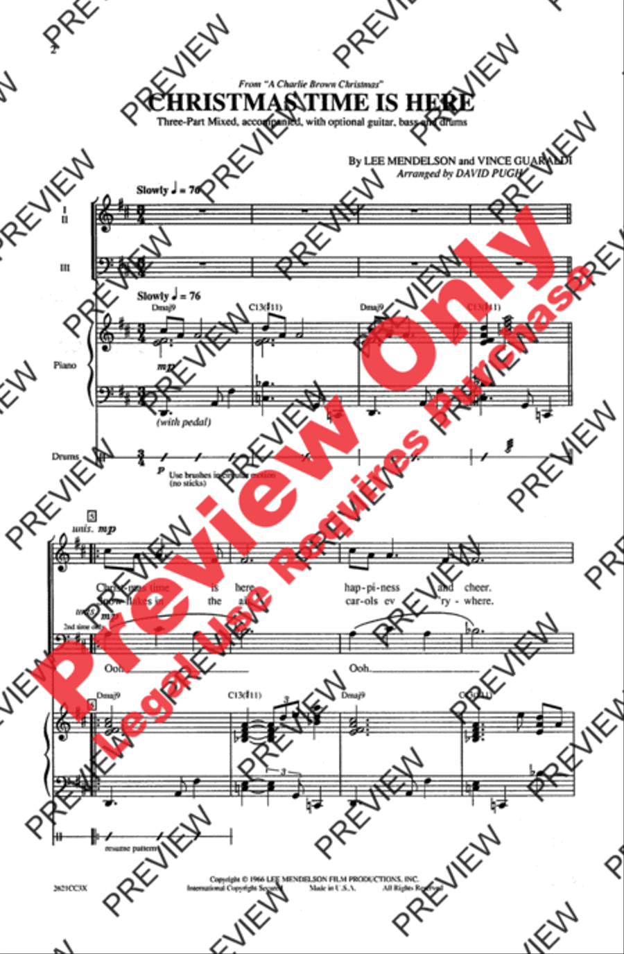 Christmas Time Is Here 3-Part scores gallery preview page 2