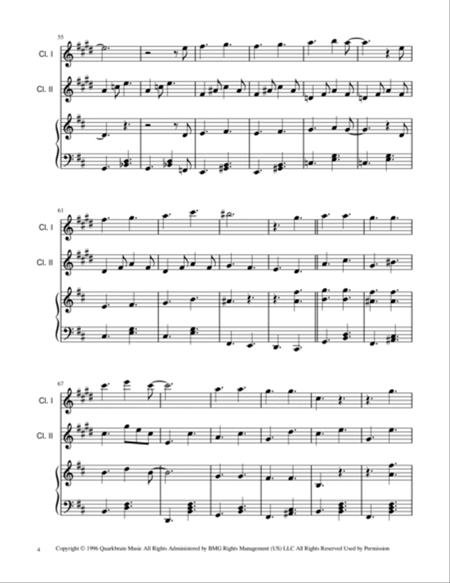 Spooky Scary Skeletons Clarinet Duet scores gallery preview page 4