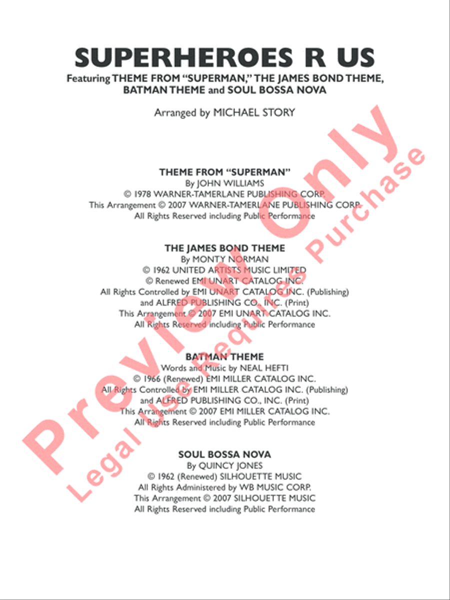 Superheroes R Us Concert Band scores gallery preview page 3