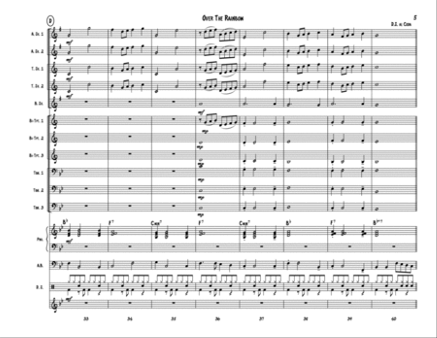 Over The Rainbow Over The Rainbow Jazz Ensemble scores gallery preview page 5